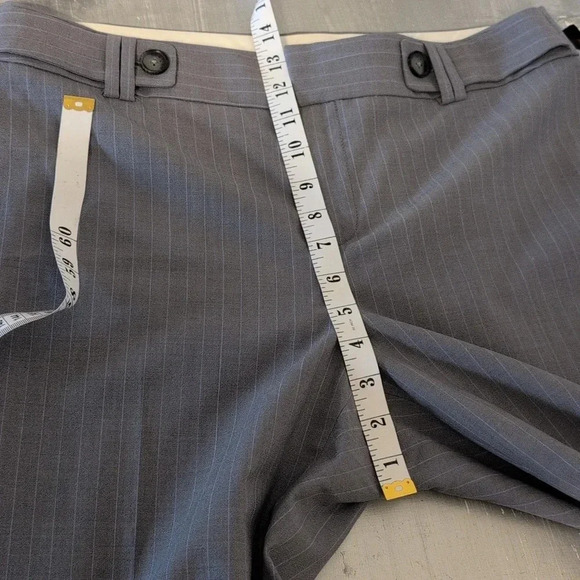 BANANA REPUBLIC JACKSON-FIT GRAY STRIPE 95% WOOL STRETCH DRESS WORK PANT SZ 10 - Picture 9 of 15